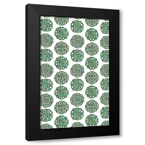 Celtic Knot Collection E Black Modern Wood Framed Art Print with Double Matting by Borges, Victoria
