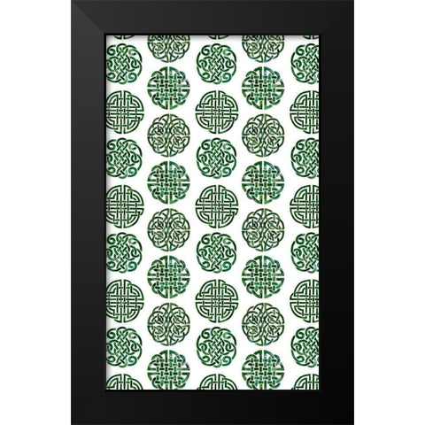 Celtic Knot Collection E Black Modern Wood Framed Art Print by Borges, Victoria