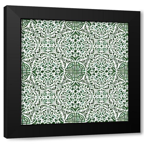 Celtic Knot Collection F Black Modern Wood Framed Art Print by Borges, Victoria