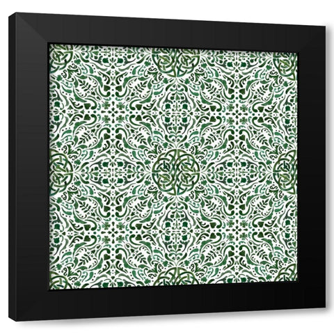 Celtic Knot Collection H Black Modern Wood Framed Art Print with Double Matting by Borges, Victoria