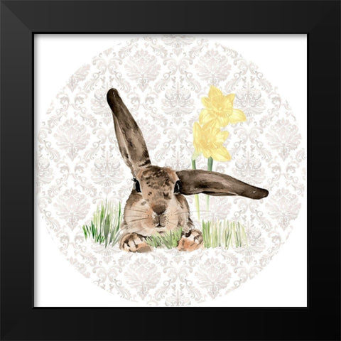 English Bunnies Collection C Black Modern Wood Framed Art Print by Parker, Jennifer Paxton