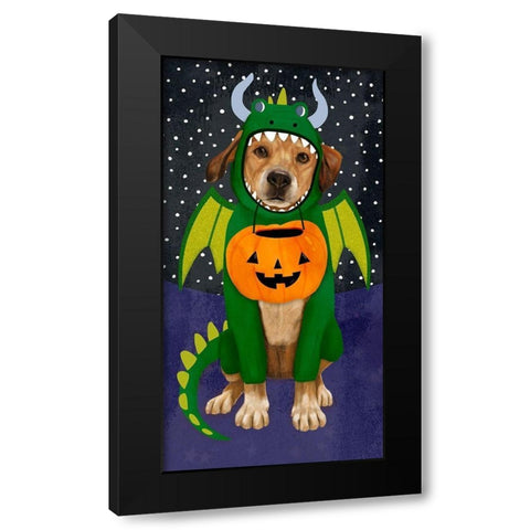 Halloween Pets Collection B Black Modern Wood Framed Art Print by Borges, Victoria