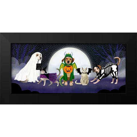 Halloween Pets Collection D Black Modern Wood Framed Art Print by Borges, Victoria