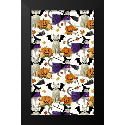 Halloween Pets Collection E Black Modern Wood Framed Art Print by Borges, Victoria