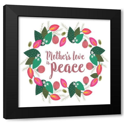 Mothers Love Collection C Black Modern Wood Framed Art Print with Double Matting by Hernandez, Larisa
