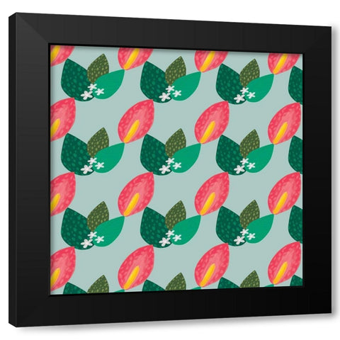 Mothers Love Collection F Black Modern Wood Framed Art Print with Double Matting by Hernandez, Larisa