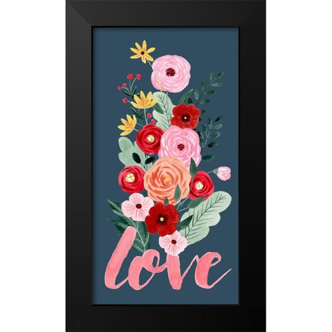 Sweet Hearts Collection B Black Modern Wood Framed Art Print by Popp, Grace