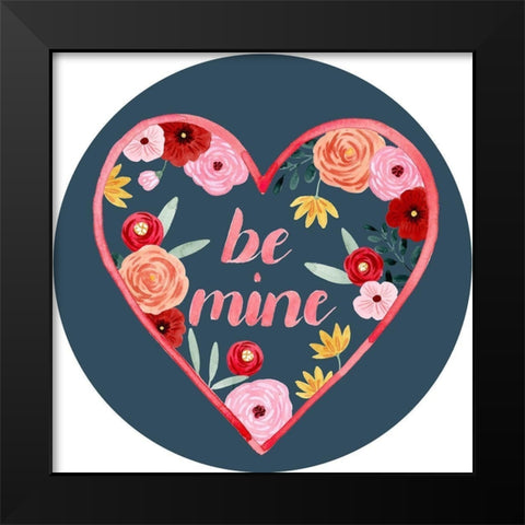 Sweet Hearts Collection C Black Modern Wood Framed Art Print by Popp, Grace