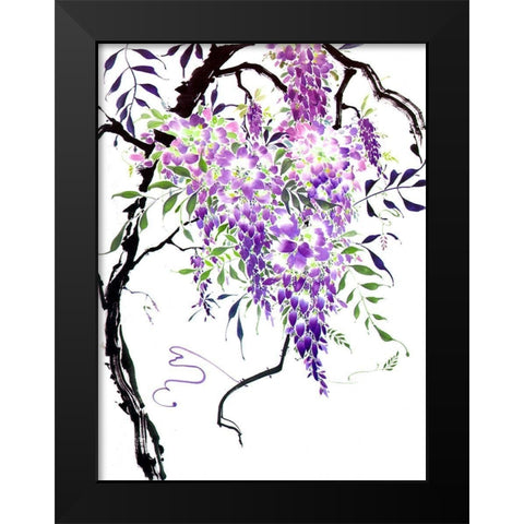 Wisteria Garden I Black Modern Wood Framed Art Print by Parker, Nan Rae