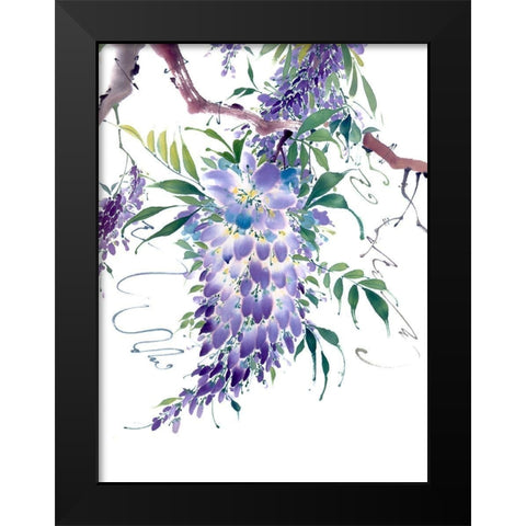 Wisteria Garden II Black Modern Wood Framed Art Print by Parker, Nan Rae