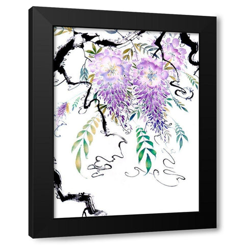 Wisteria Garden III Black Modern Wood Framed Art Print by Parker, Nan Rae