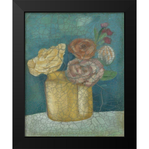 Flower Market I Black Modern Wood Framed Art Print by Zarris, Chariklia