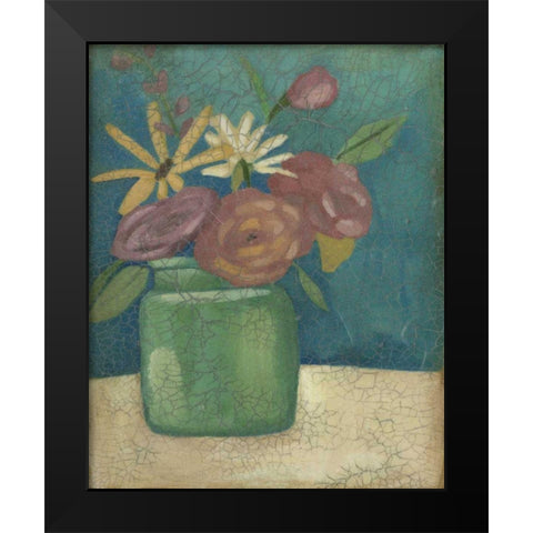 Flower Market II Black Modern Wood Framed Art Print by Zarris, Chariklia