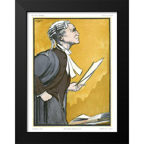 The Law Journal I Black Modern Wood Framed Art Print by Kapp