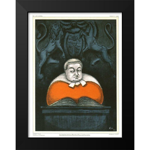 The Law Journal II Black Modern Wood Framed Art Print by Kapp