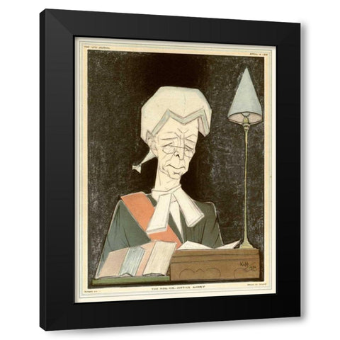 The Law Journal III Black Modern Wood Framed Art Print by Kapp