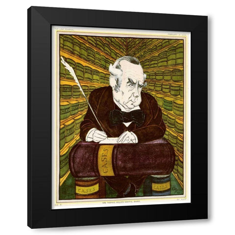 The Law Journal V Black Modern Wood Framed Art Print by Kapp