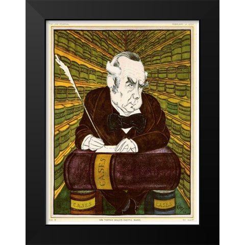 The Law Journal V Black Modern Wood Framed Art Print by Kapp