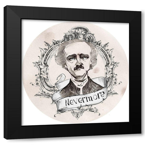 Nevermore Collection C Black Modern Wood Framed Art Print with Double Matting by Parker, Jennifer Paxton