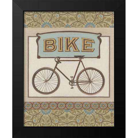 Bike Black Modern Wood Framed Art Print by Vess, June Erica