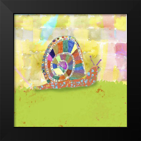 Snail Trail Black Modern Wood Framed Art Print by Blixt, Ingrid