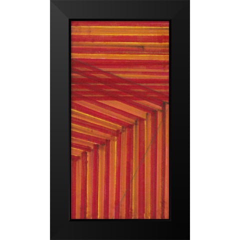 Line Study Orange Black Modern Wood Framed Art Print by McMullen, Charles