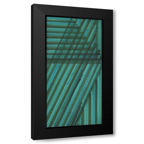 Line Study Blue Black Modern Wood Framed Art Print with Double Matting by McMullen, Charles
