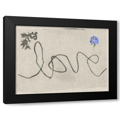 Simple Words II Black Modern Wood Framed Art Print with Double Matting by Goldberger, Jennifer