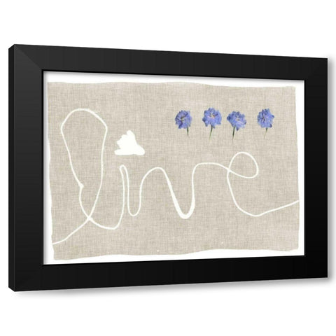 Simple Words V Black Modern Wood Framed Art Print with Double Matting by Goldberger, Jennifer