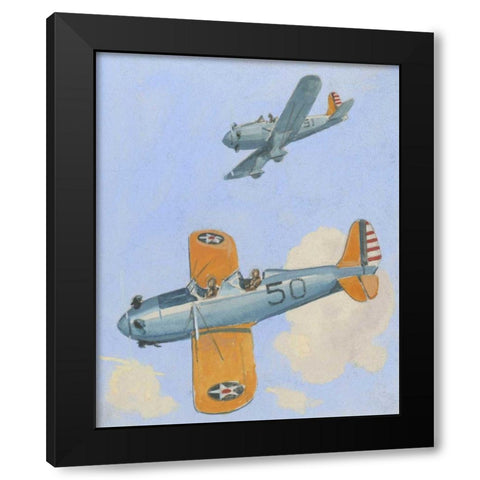 Army Trainer II Black Modern Wood Framed Art Print with Double Matting by Unknown