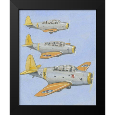 Army Trainer III Black Modern Wood Framed Art Print by Unknown