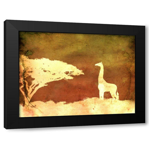 Safari Sunrise IV Black Modern Wood Framed Art Print by Ilosky, Pam