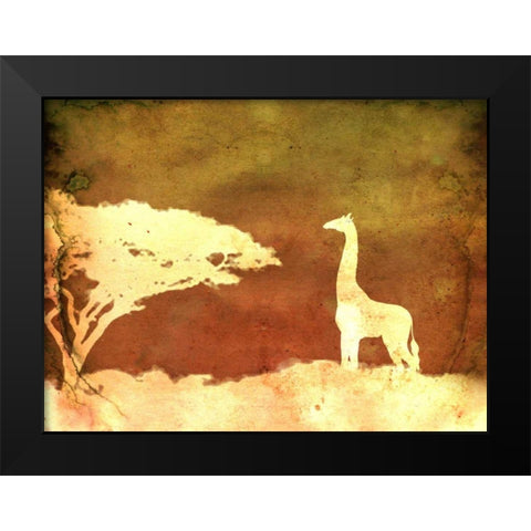 Safari Sunrise IV Black Modern Wood Framed Art Print by Ilosky, Pam