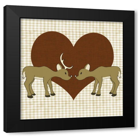 You and Me I Black Modern Wood Framed Art Print with Double Matting by Ilosky, Pam