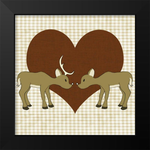 You and Me I Black Modern Wood Framed Art Print by Ilosky, Pam