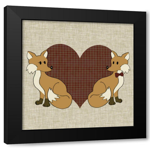 You and Me II Black Modern Wood Framed Art Print by Ilosky, Pam