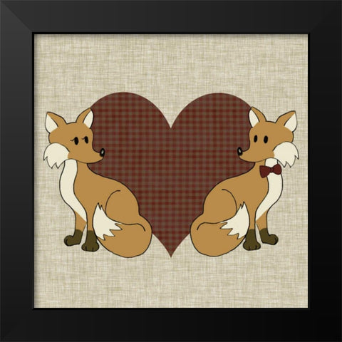 You and Me II Black Modern Wood Framed Art Print by Ilosky, Pam