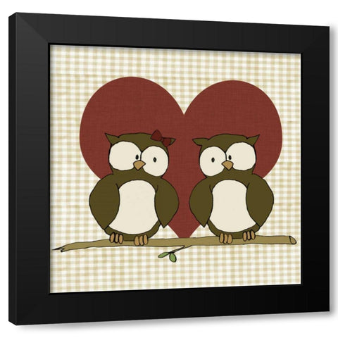 You and Me IV Black Modern Wood Framed Art Print with Double Matting by Ilosky, Pam