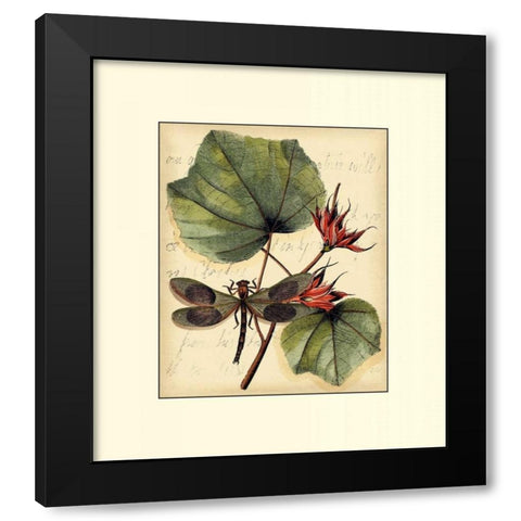 Petite Dragonflies I Black Modern Wood Framed Art Print by Vision Studio