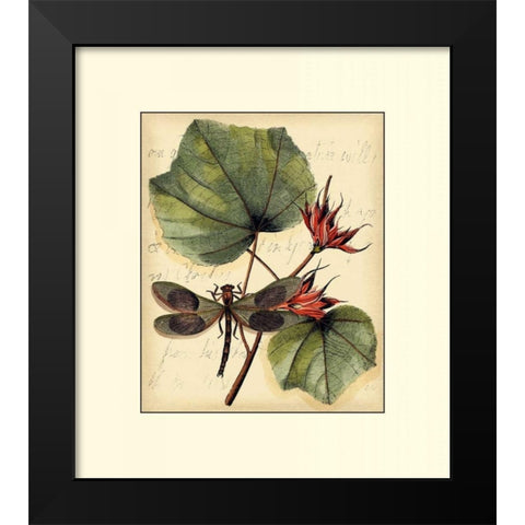 Petite Dragonflies I Black Modern Wood Framed Art Print by Vision Studio