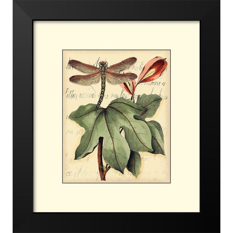 Petite Dragonflies II Black Modern Wood Framed Art Print by Vision Studio