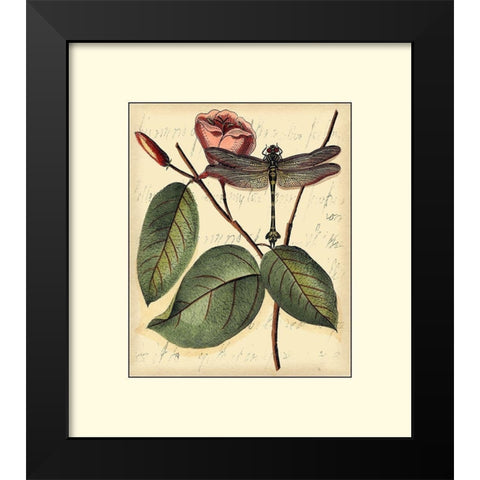 Petite Dragonflies IV Black Modern Wood Framed Art Print by Vision Studio