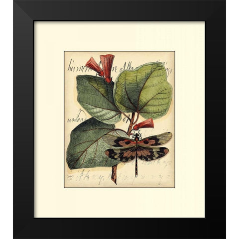 Petite Dragonflies VI Black Modern Wood Framed Art Print by Vision Studio