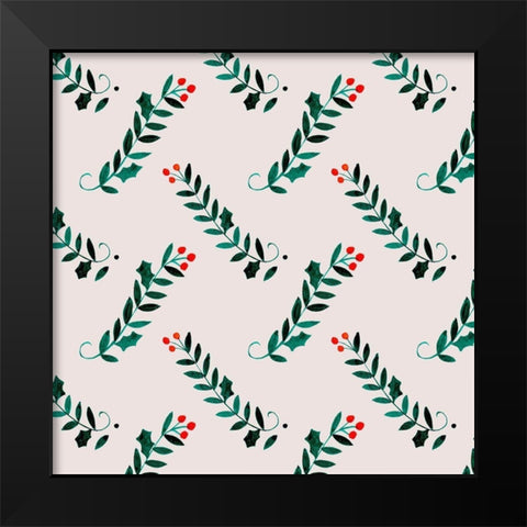 Folk Snowman Forest Collection G Black Modern Wood Framed Art Print by Parker, Jennifer Paxton