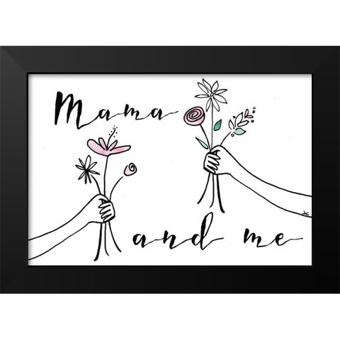 Got It From My Mama Collection A Black Modern Wood Framed Art Print by Sizemore, Natalie