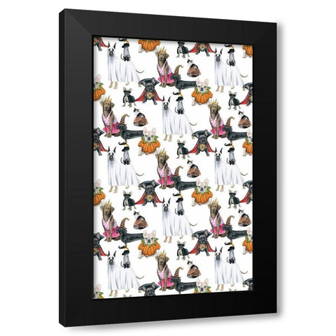 Howloween Collection E Black Modern Wood Framed Art Print with Double Matting by Popp, Grace