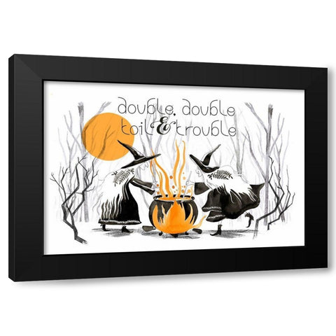 Witchy Mischief Collection A Black Modern Wood Framed Art Print by Parker, Jennifer Paxton