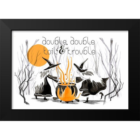 Witchy Mischief Collection A Black Modern Wood Framed Art Print by Parker, Jennifer Paxton