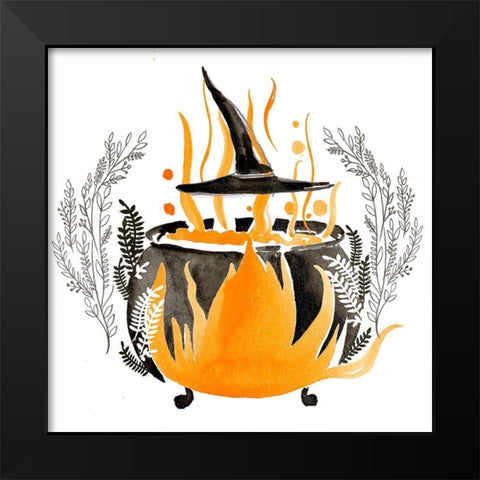 Witchy Mischief Collection C Black Modern Wood Framed Art Print by Parker, Jennifer Paxton