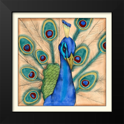 Eccentric Bird I Black Modern Wood Framed Art Print by Goldberger, Jennifer